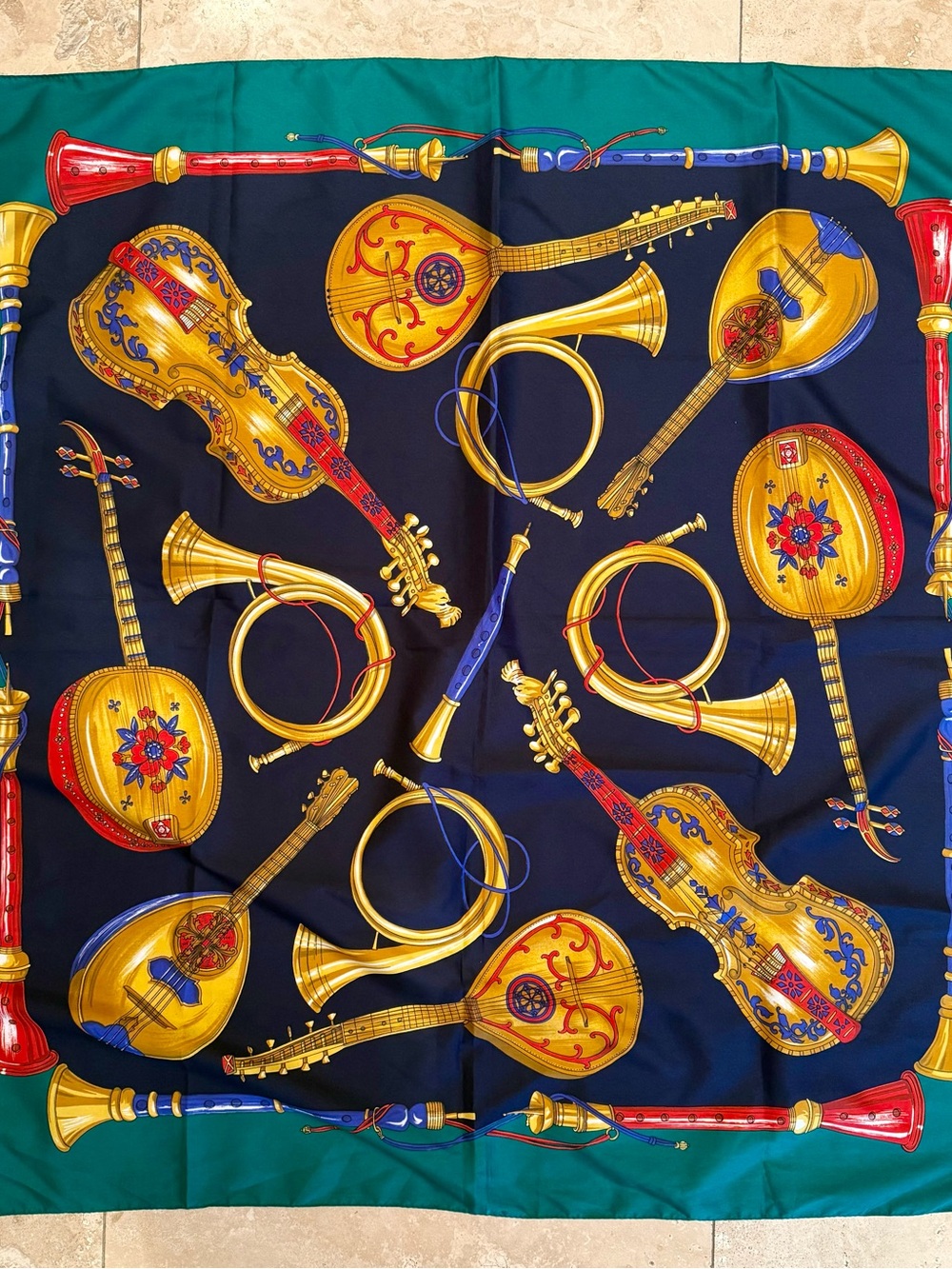 Musical Instrument Scarf, Made In Italy - Picture 7 of 7